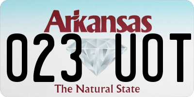 AR license plate 023UOT