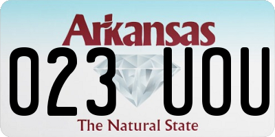AR license plate 023UOU