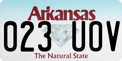 AR license plate 023UOV