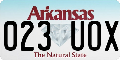 AR license plate 023UOX