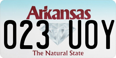 AR license plate 023UOY