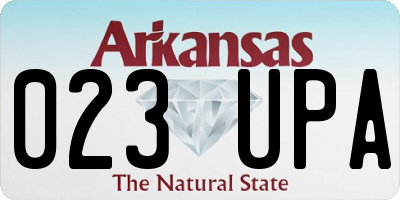 AR license plate 023UPA