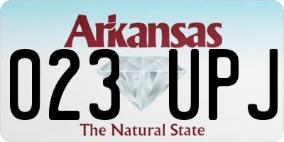 AR license plate 023UPJ