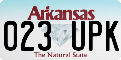 AR license plate 023UPK