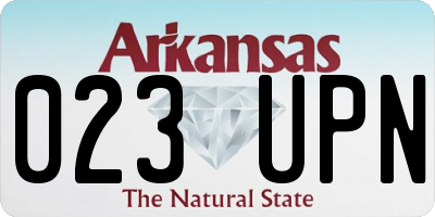AR license plate 023UPN