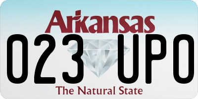 AR license plate 023UPO