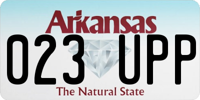 AR license plate 023UPP
