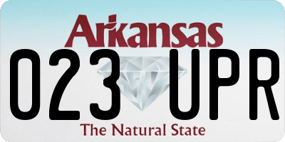 AR license plate 023UPR