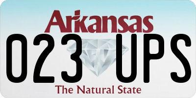 AR license plate 023UPS