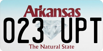 AR license plate 023UPT