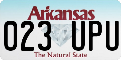 AR license plate 023UPU