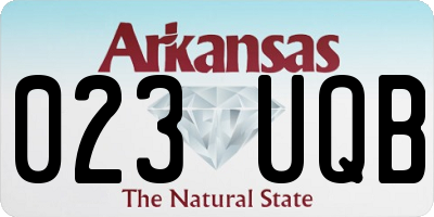 AR license plate 023UQB