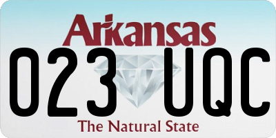 AR license plate 023UQC