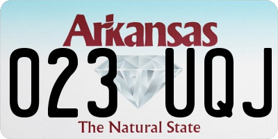AR license plate 023UQJ