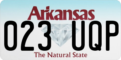 AR license plate 023UQP