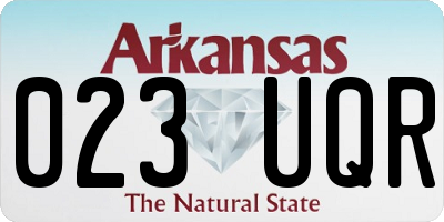 AR license plate 023UQR