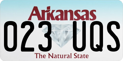 AR license plate 023UQS