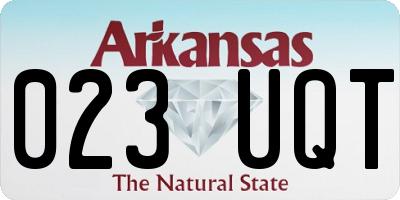 AR license plate 023UQT