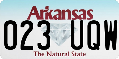 AR license plate 023UQW
