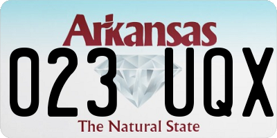 AR license plate 023UQX