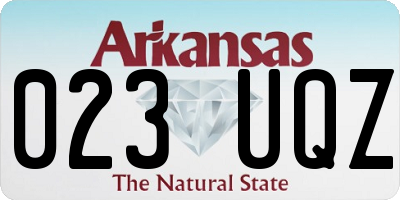 AR license plate 023UQZ