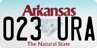 AR license plate 023URA