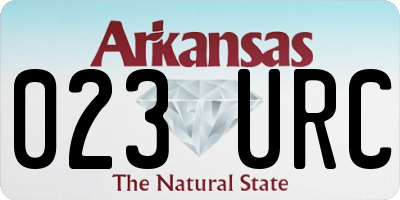 AR license plate 023URC