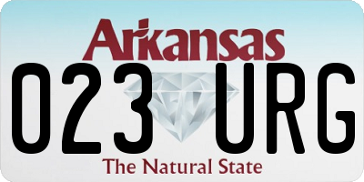 AR license plate 023URG
