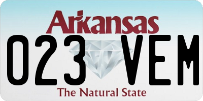 AR license plate 023VEM