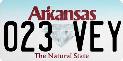 AR license plate 023VEY