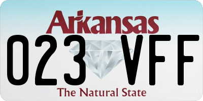 AR license plate 023VFF