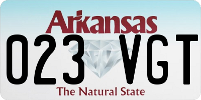 AR license plate 023VGT