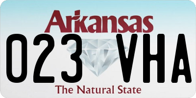 AR license plate 023VHA