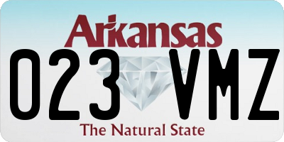 AR license plate 023VMZ