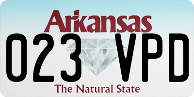 AR license plate 023VPD