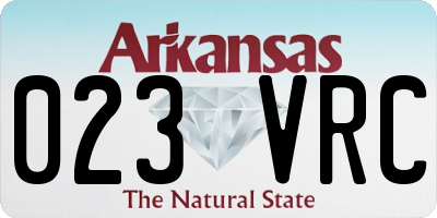 AR license plate 023VRC