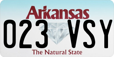 AR license plate 023VSY