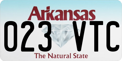 AR license plate 023VTC