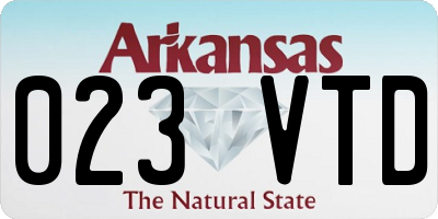 AR license plate 023VTD
