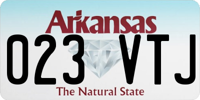 AR license plate 023VTJ