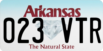 AR license plate 023VTR
