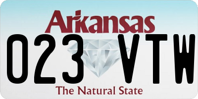 AR license plate 023VTW