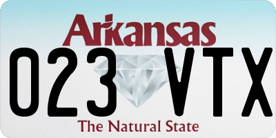 AR license plate 023VTX