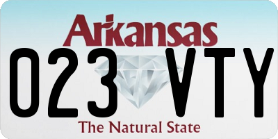 AR license plate 023VTY