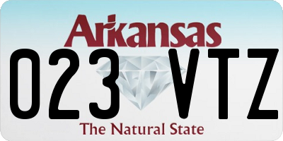 AR license plate 023VTZ