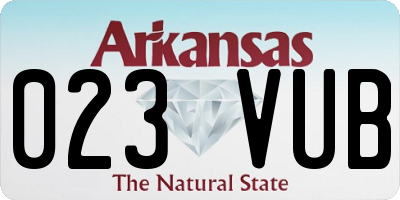 AR license plate 023VUB