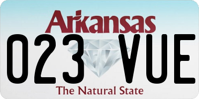 AR license plate 023VUE