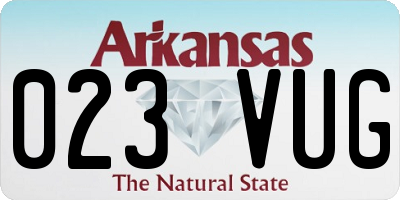 AR license plate 023VUG