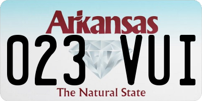 AR license plate 023VUI
