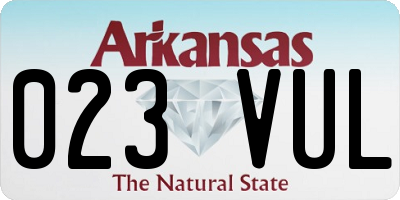 AR license plate 023VUL